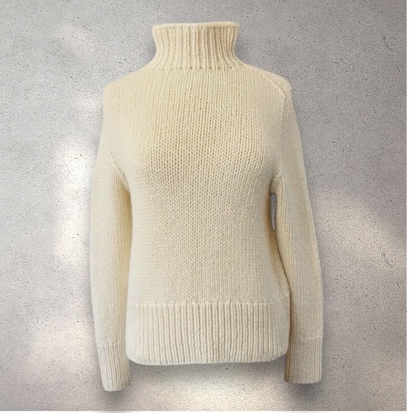 WOMMELSDORFF BERLIN HANDMADE 100% CASHMERE ECRU SWEATER - Picture 8 of 15